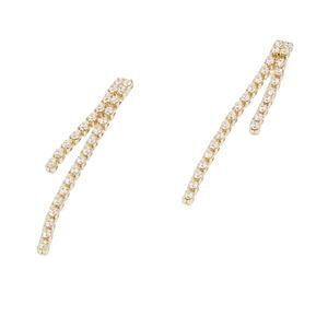 NWT J. Crew Gold Tiny Crystal Waterfall Earrings